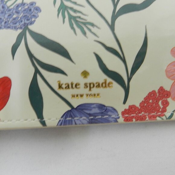 Kate Spade New York Blossom coated canvas pouch make-up bag pencil case floral - Picture 5 of 12
